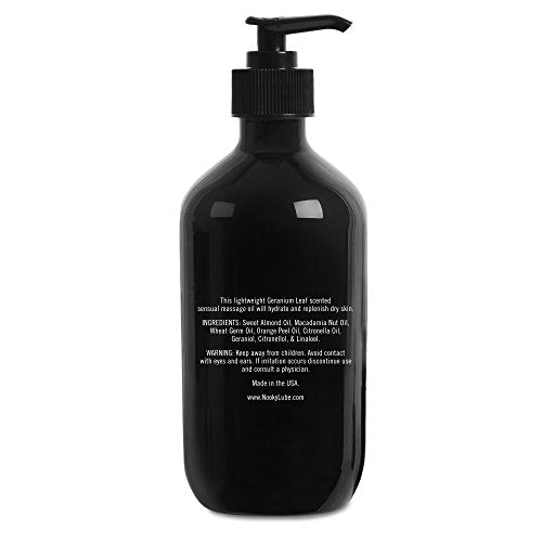 Nooky Massage Oil with 100% Premium Natural Ingredients. Relaxing Essential and Sweet Almond Oils for Massaging 16oz