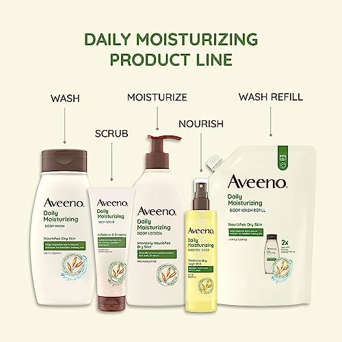 Aveeno - Lavado corporal hidratante diario para piel seca con avena calmante