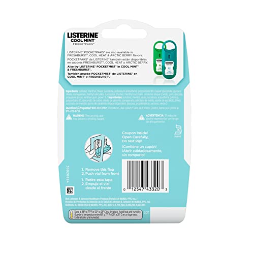 Listerine Cool Mint Pocketpaks Breath Strips, 24-Strip Pack, 3 Pack