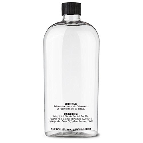 Fresh Breath Oral Mouth Rinse - Dentist Recommended, Cool Minty Flavor - Treats Bad Breath - Squeaky Clean 16oz