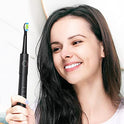 Dnsly - Cepillo de dientes eléctrico para adultos, cepillos de dientes sónicos recargables ultrasónicos, negro, blanco, rosa