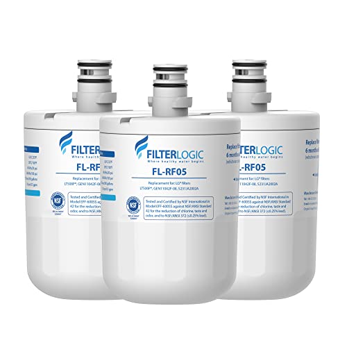 FilterLogic LT500P Reemplazo para LG LT500P, 5231JA2002 A, adq72910907, ADQ72910901, Kenmore y 9890, 46 – 9890, 469890 Filtro de Agua para Nevera