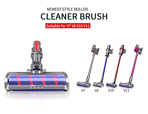 E.LUO cepillo para polvo de rodillo suave para cabeza de piso compatible con Dyson V7 V8 V10 V11 piezas de aspiradoras giratorias