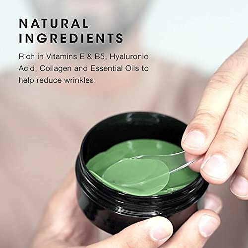 Pacinos Parches de gel debajo de los ojos – elimina la hinchazón, suaviza las arrugas, ilumina bajo la oscuridad de los ojos, reafirma y aprieta la piel con vitamina E y B5, promueve el colágeno, orgánico, 60 piezas