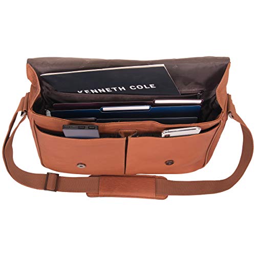 Kenneth Cole Risky Business Messenger Bag, Dark Brown, One Size