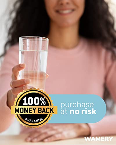 Wamery Filtro de agua de repuesto, paquete de 3 Compatible con jarra. Sistema de cartucho ionizador y purificador. Certificado NSF ANSI. Reduce el cloruro, metales duros del llave de la cocina.