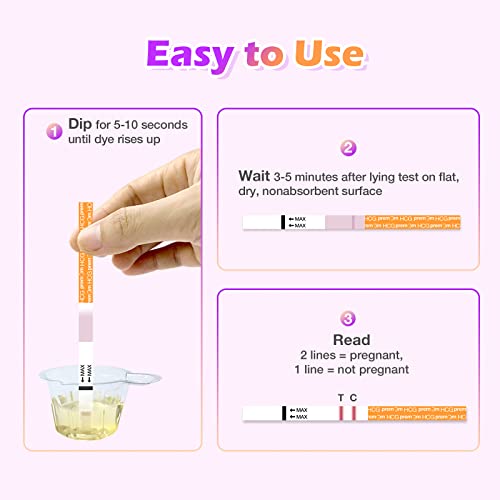 Premom HCG - Tiras de prueba de embarazo (15 unidades, envueltas individualmente) - Más del 99% de precisión y alimentado por Premom Predictor de ovulación iOS y Android APP