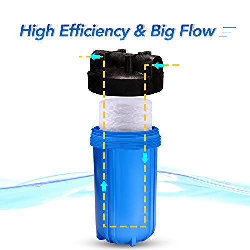 ICEPURE Filtro de repuesto de 5 micras para toda la casa 84637, WPX5BB97P, PC10, 355214-45, 355215-45, WP10BB97P, WP5BB97P, 2 unidades