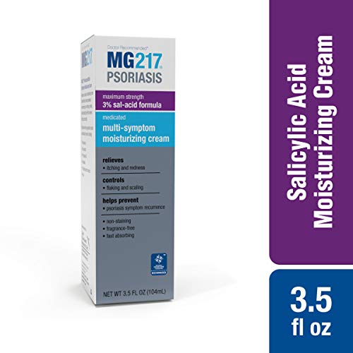 MG217 crema para la psoriasis, 3% de ácido salicílico crema hidratante para la psoriasis, 3.5 onzas líquidas