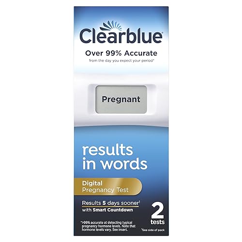 Clearblue Prueba de embarazo digital con cuenta regresiva inteligente, 2 unidades