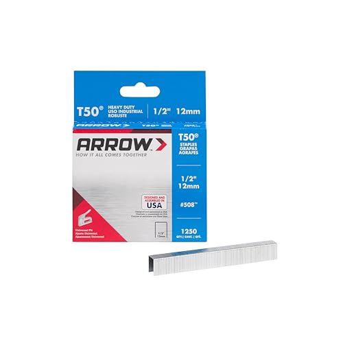 Arrow Fastener 508 1/2in. T50 auténtica flecha 1250pc Staple