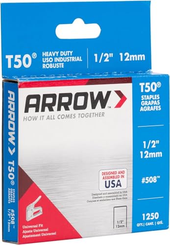 Arrow Fastener 508 1/2in. T50 auténtica flecha 1250pc Staple