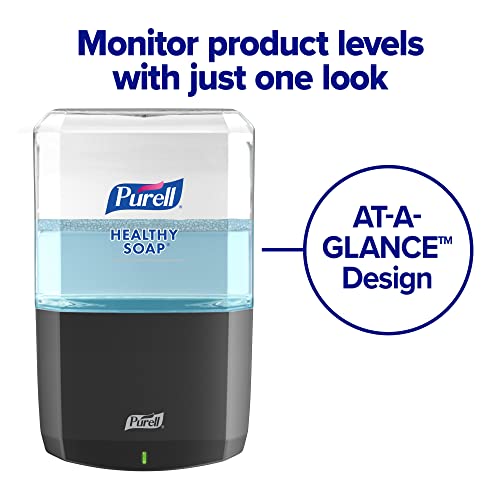 Purell HEALTHY SOAP Soft & Foam ES6 Kit de iniciación, 1 – 1200 ml sin fragancia de jabón + 1 dispensador de jabón sin contacto de grafito PURELL ES6 (paquete de 1) – 6472-1G