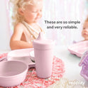 Re-Play Made in USA 10 oz tazas sin derrames para bebés, niños pequeños y niños | Hecho de jarras de leche recicladas ecológicas | Libre de BPA | Apto para lavavajillas | (3 unidades)