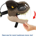 Jurassic World Dominion Tyrannosaurus Rex Chomp N Roar Mask, Costume Dinosaur Toy with Multi-Level Motion and Roar Sounds