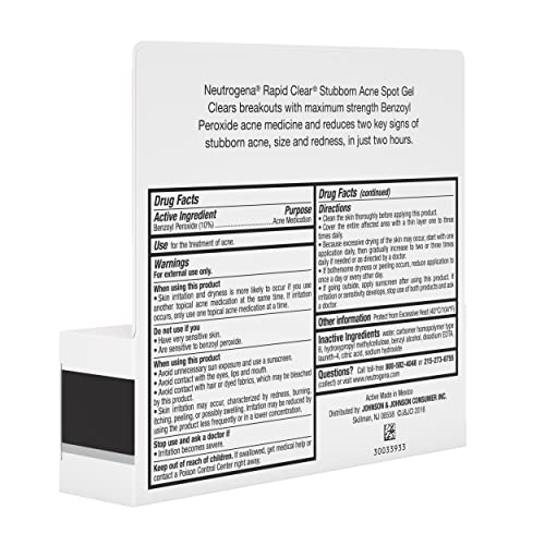 Neutrogena Rapid Clear Acne Eliminating Spot Gel With Salicylic Acid, 0.5 Fl. Oz. (Pack of 3)