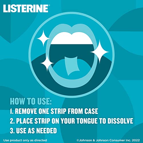Listerine Cool Mint Pocketpaks Breath Strips, 24-Strip Pack, 3 Pack