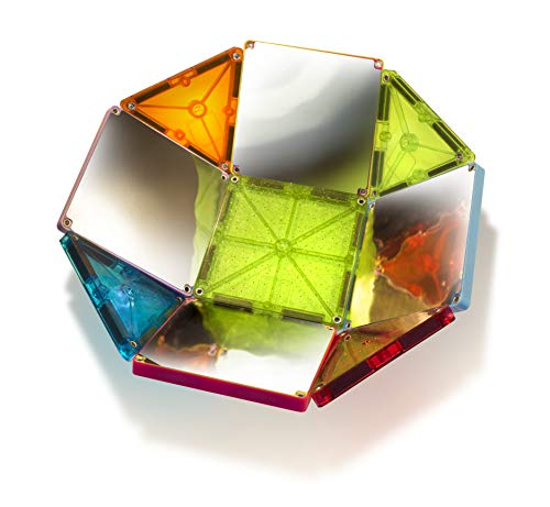 Magna-Tiles Stardust Set original, galardonado con azulejos magnéticos, creatividad y educativos, aprobados por tallo, purpurina y espejos