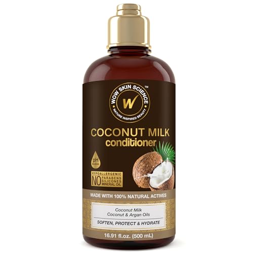 WOW Skin Science Coconut Milk Hair Conditioner for Dry Hair - Deep Conditioner for Dry Damaged Hair Sulfate Free Conditioner - Curly Hair Conditioner - Conditioner for Men & Women