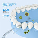 Irrigador bucal de agua [Mini portátil inalámbrico] Limpiador de dientes de agua para irrigador bucal, tanque de agua telescópico, 3 modos y IPX7 impermeable, hilo dental para el hogar y viajes para dientes, soporte para cuidado de puentes