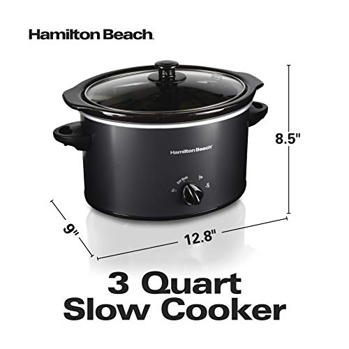 Hamilton Beach 33195 Extra-Large Stay or Go Slow Cooker, 10 Quart Capacity, Black