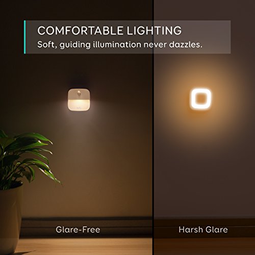 Luz de noche Eufy Lumi, adhesivas, luz LED blanca cálida, sensor de movimiento, para recámara, cuarto de baño, cocina, corredor, escaleras, eficiencia energética, compacta, pack por 3