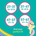 Pampers Easy Ups Training Pants Pull On Disposable Diapers for Girls, Size 5 (3T-4T), 124 Count, ONE MONTH SUPPLY