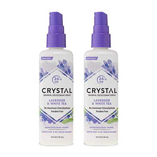 Crystal Essence Lavender and White Tea Body Spray - 4 oz - Liquid (Pack of 2)