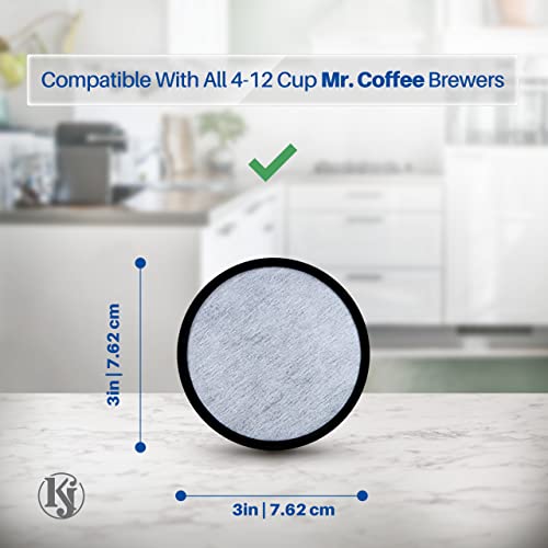 Mr. Coffee Water Filters - Universal Fit Mr Coffee Filters- Replacement Charcoal Water Filter Discs for Mr Coffee Coffee Brewers - Better Than OEM! by K&J Charcoal Filters