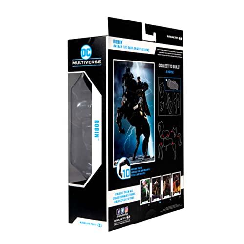 McFarlane Toys DC Multiverse The Dark Knight Devuelve Robin Figura de acción de 7 Pulgadas con Piezas de Caballo Build-A y Accesorios (el Estilo de la Figura Puede Variar)
