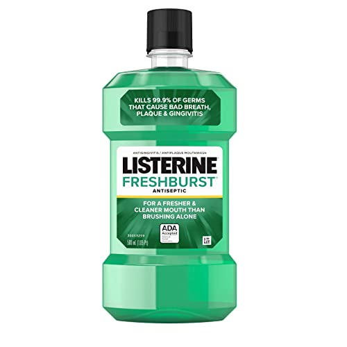 Listerine Freshburst Antiséptico Boquilla con Germ-Killing Oral Care Fórmula para combatir el mal aliento, placa y gingivitis, 500 ml