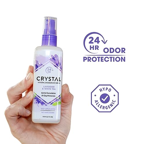 Crystal Essence Lavender and White Tea Body Spray - 4 oz - Liquid (Pack of 2)