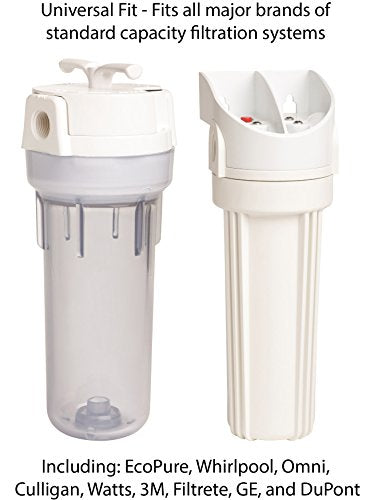 EcoPure epw2s Cadena Herida Whole sistemas de - Filtro de agua de repuesto ajuste universal - se adapta a la mayoría de los principales marca en casa (2 unidades)