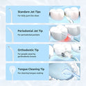 Irrigador bucal de agua [Mini portátil inalámbrico] Limpiador de dientes de agua para irrigador bucal, tanque de agua telescópico, 3 modos y IPX7 impermeable, hilo dental para el hogar y viajes para dientes, soporte para cuidado de puentes