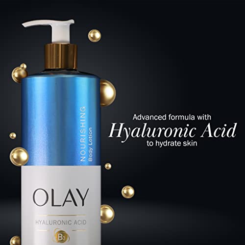 Olay Nourishing & Hydrating Body Lotion with Hyaluronic Acid, 17 fl oz Pump, Pack of 4