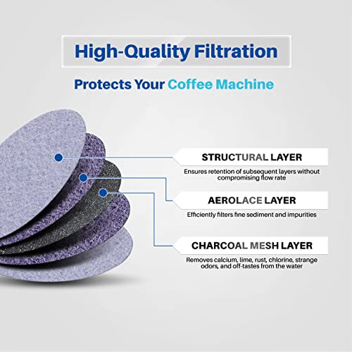 Mr. Coffee Water Filters - Universal Fit Mr Coffee Filters- Replacement Charcoal Water Filter Discs for Mr Coffee Coffee Brewers - Better Than OEM! by K&J Charcoal Filters