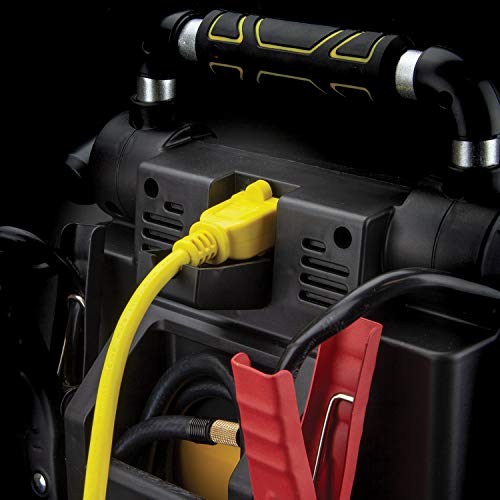 STANLEY Arrancador automotriz de 1200 amperios máximos, Potencia portátil, Puerto USB de 2.1A/10W, compresor de Aire de 120 PSI