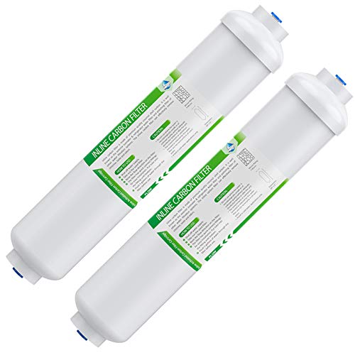 Membrane Solutions - Filtro de agua de carbono en línea de 5 micrones de 10 pulgadas de conexión rápida