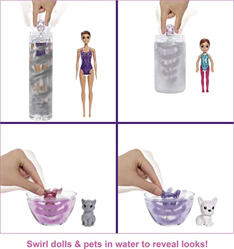 Barbie Color Reveal, Set de Fiesta, Muñecas para niñas de 3 años en adelante