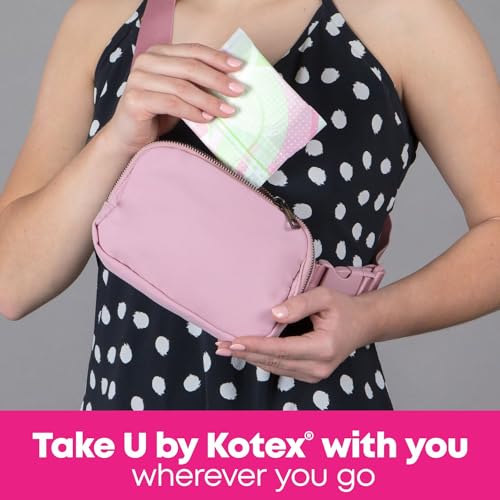 U By Kotex Almohadillas femeninas para adolescentes ultrafinas con alas, protección durante la noche, 48 unidades (4 paquetes de 12), 12 unidades