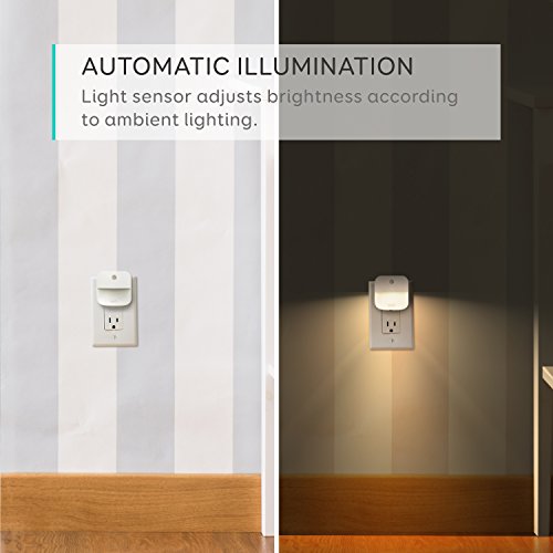 eufy Lumi - Luz nocturna LED de luz blanca cálida, sensor de atardecer hasta el amanecer, dormitorio, baño, cocina, pasillo, escaleras, eficiencia energética, compacta
