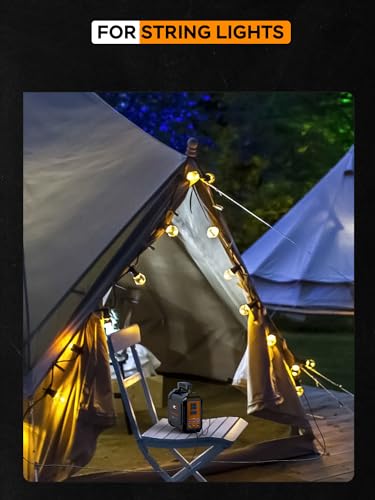 MARBERO - Generadores solares portátiles de 100 W, 45000 mAh, fuente de alimentación de batería de camping con salida de CA de 110 V, 2 puertos CC, 4 puertos USB, LED para CPAP al aire última intervensión, camping, viajes, caza, apagón de emergencia