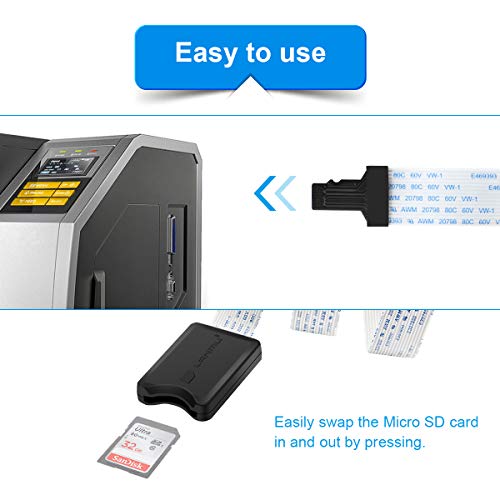 LANMU Adaptador de cable de extensión de tarjeta micro SD a SD, extensor flexible compatible con Ender 3 Pro/Ender 3/Ender 3 V2/Ender 5/Monoprice Mini impresora 3D/Anet A8 3D/Raspberry Pi/GPS (18.9 pulgadas)