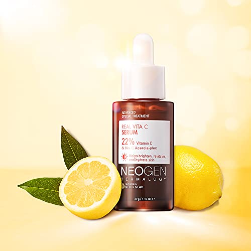 DERMALOGY by NEOGENLAB Suero de vitamina C 22% con ácido ascórbico puro, complejo vitamínico (vitamina E, vitamina B5) y niacinamida