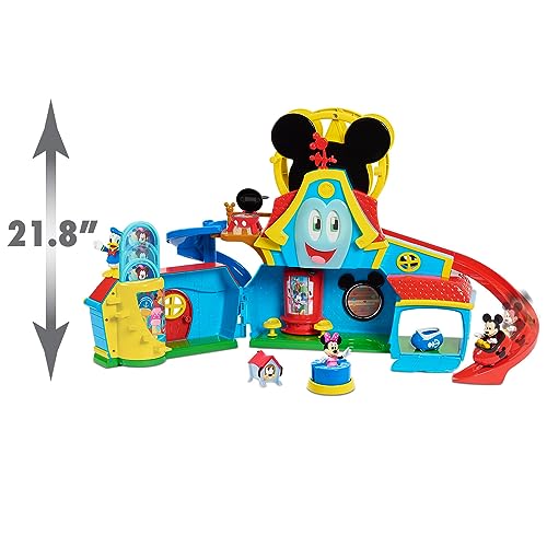 Disney Junior Mickey Mouse Funny The Funhouse 13 Piece Lights and Sounds Playset, Includes Mickey Mouse, Donald Duck and Bonus Pluto Figure, Amazon Exclusive, by Just Play