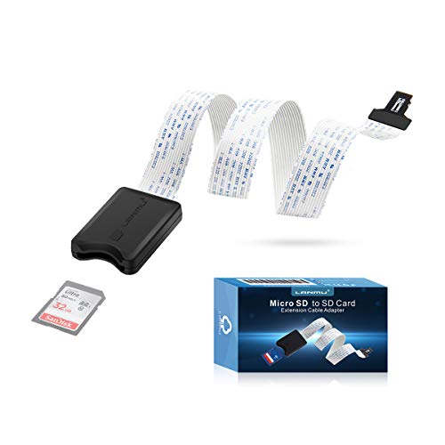 LANMU Adaptador de cable de extensión de tarjeta micro SD a SD, extensor flexible compatible con Ender 3 Pro/Ender 3/Ender 3 V2/Ender 5/Monoprice Mini impresora 3D/Anet A8 3D/Raspberry Pi/GPS (18.9 pulgadas)