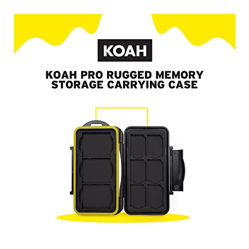 Koah Pro - Funda de almacenamiento de memoria resistente para hasta 3 tarjetas XQD/CFExpress y 6 tarjetas SD