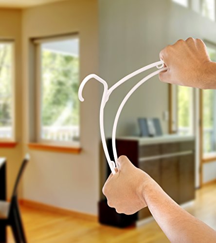Utopia Home Perchas de plástico Blanco – Durable & Slim – Ideal para organizar armarios – Elegante y Simple Mirada Perchas