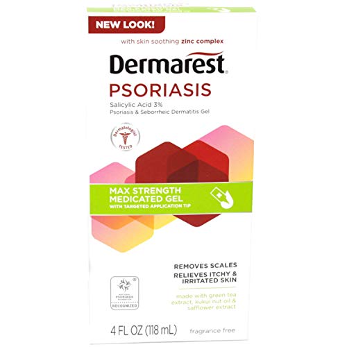 Dermarest Psoriasis Max Strength Gel medicado, 4 onzas cada uno (paquete de 2)