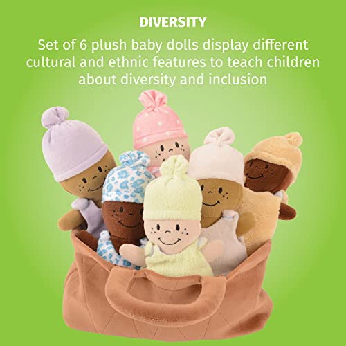 Creative Minds - Juego de 6 Piezas de canastas sensoriales de Peluche multicultural para Todas Las Edades